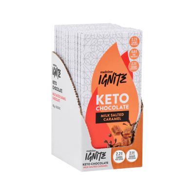 Melrose Ignite Keto Salted Caramel Milk Chocolate 100g x 12 Display